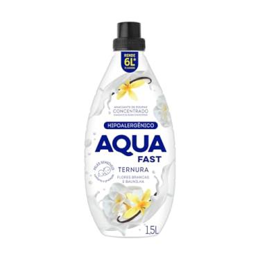Imagem de Aquafast Amaciante de Roupas Concentrado Hipoalergênico Ternura, Flores Brancas e Baunilha, 1,5L