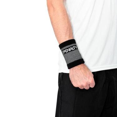 Imagem de Munhequeira Penalty Knit Elastica / Original / Pro, Preto/Branco, M