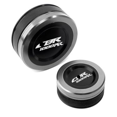 Imagem de BYYINGSUS Compatível com CBR1000RR CBR1000 RR CBR 1000 RR 2004-2019 Acessórios de motocicleta tampas de reservatório de fluido de freio dianteiro traseiro tampas e meia (cinza)