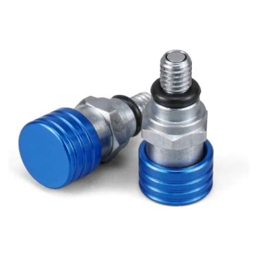 Imagem de BYYINGSUS Válvulas de sangramento de ar de garfo M4x0.7 compatíveis com KTM 85 125 150 250 350 450 500 SX SXF EXC XC XCF XCW XCFW ADV Duke Compatível com TE FE TC FC (azul)