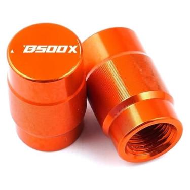 Imagem de Acessórios de motocicleta Suporte lateral para pé ampliar tampas de almofada e válvula compatíveis com CB500X CB 500 X CB 500X 2013-2022 2021 2020 (laranja-ValveCaps)