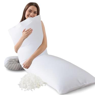 Imagem de INSPIRE CRAFTER Travesseiro corporal de espuma viscoelástica com fronha, travesseiro macio grande e longo para adultos, travesseiro de corpo inteiro respirável com capa de travesseiro removível