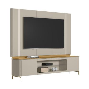 Imagem de Painel TV 75 Pol e Rack Bancada 239cm Martan Tauari/Off Flex L06 - Mpozenato
