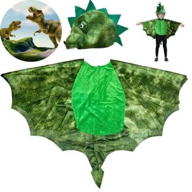 Imagem de Fantasia Infantil Capa Meninos Dinossauro Carnaval Festa - Bela Import