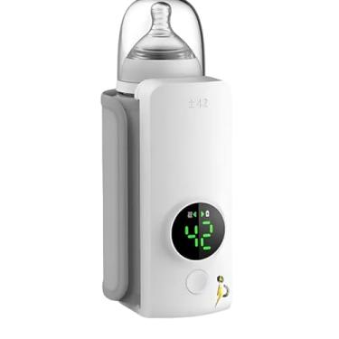 Imagem de Aquecedor Portátil de Mamadeiras com Controle de Temperatura Digital – Recarregável por USB, 6000mAh, Ajustável e Seguro para Viagens