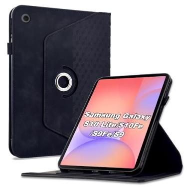 Imagem de Varohix Capa para Samsung Galaxy Tab S10 Lite / S10 FE/ S9 FE 5G 10,9 polegadas/Tab S9 11 polegadas, rotação de 360 graus, capa protetora de couro PU com hibernar/despertar automático, suporte para