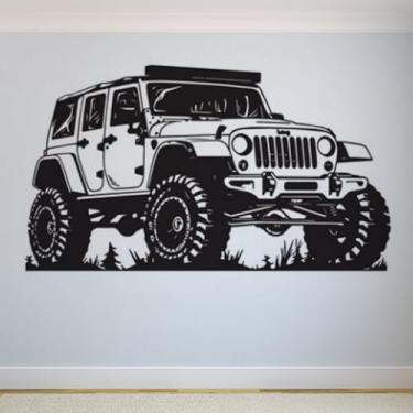 Imagem de Adesivos de parede de veículos off-road, pôsteres de parede Jeep, decalques artísticos de carro, decorações de quarto infantil, murais 130 x 102 cm
