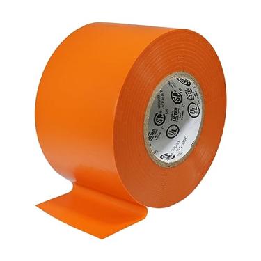 Imagem de T.R.U. EL-766AW Fita elétrica laranja de uso geral de 5 cm (L) x 1,7 m (C) com núcleo certificado UL/CSA. Fita elétrica de borracha sintética de vinil utilitário - adequada para uso em não mais de 600 V e 80 graus Celsius.