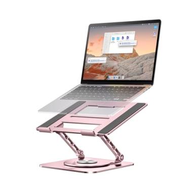 Imagem de MCHOSE Suporte de laptop para mesa, suporte ergonômico para laptop com base giratória de 360°, suporte dobrável para notebook compatível com MacBook Air Pro, Dell XPS, mais laptops de 10 a 15