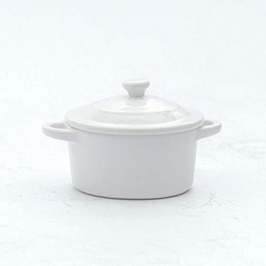 Imagem de WYUYIWH Tigela de sopa de cerâmica com alça de tampa tigelas de ensopado sobremesa leite de soja ninho de pássaro pote de porcelana tigelas copo prato louça (cor: 3)