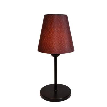 Imagem de Abajur de Mesa Md-2005 Base Alumínio Preto Cúpula em Tecido Cone Café - Bivolt