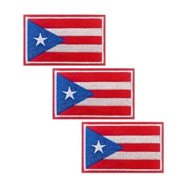 Imagem de FANCIBAND 3 peças de remendo de ferro em Porto Rico, bordado tático militar moral ferro em remendos para roupas, mochilas, coletes, bonés, jaquetas, calças