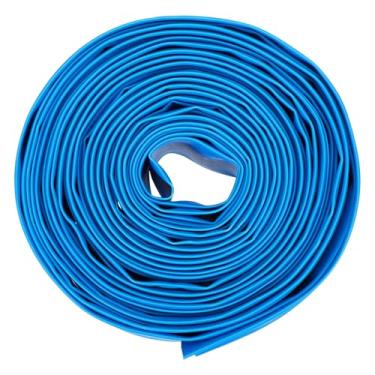 Imagem de DMiotech Tubo termorretrátil tubo de isolamento elétrico 2:1 tubo de fio de cabo envoltório manga azul 1,8 cm diâmetro 5 pés de comprimento