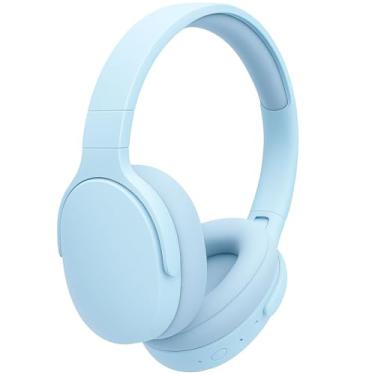 Imagem de Fone de Ouvido Bluetooth 5.3 Headphone On-ear Sem Fio Fone Para Academia e Corridas, com Cancelamento de Ruído Dobrável com microfone Integrado PREMIUM (Azul Claro)