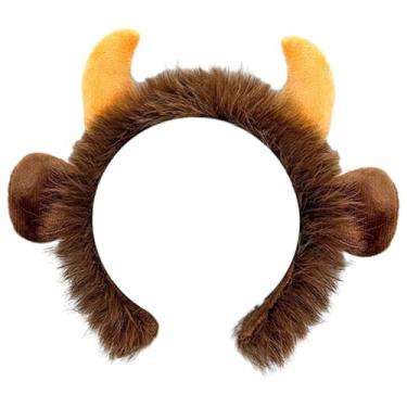 Imagem de IEUDNS Fantasia de cosplay de Halloween resistente para fantasia de anime, Faixa de Cabelo Marrom