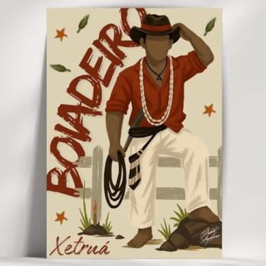 Imagem de Coleção de 62 quadros decorativos Giz - Umbanda e Candomblé - Decoração Orixá - Afro Brasileira - Escolha o seu Orixá! (Clássico, Boiadeiro, 20x14cm)