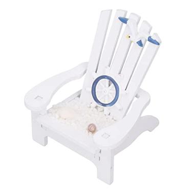 Imagem de Phefop Mini Ornamento de Cadeira de Praia Adirondack, Decoração de Praia Feita à Mão Em Madeira de Pinho, Decoração de Estilo Náutico para Sala de Estar de Escritório Doméstico