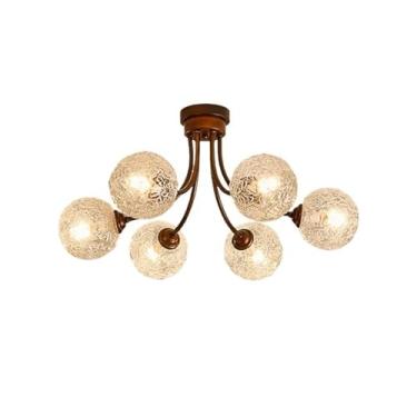 Imagem de Luz de teto Luminária de teto estilo medieval para sala estar, luminária retrô para restaurante, quarto e estudo