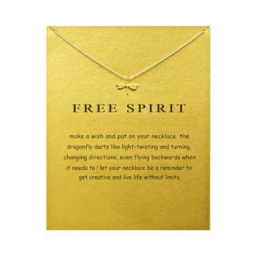 Imagem de Colar com pingente de bússola para mulheres, amizade, ferradura, boa sorte, elefante com pingente de corrente com cartão de presente, Medium, Liga de aço, Sem Pedra Preciosa