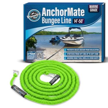 Imagem de Linha elástica AnchorMate - Corda de ancoragem elástica se estica para absorver inchaços e rajadas de vento e evita que a âncora se desaloje | Amarre, atrace ou ancore seu barco com segurança, PWC