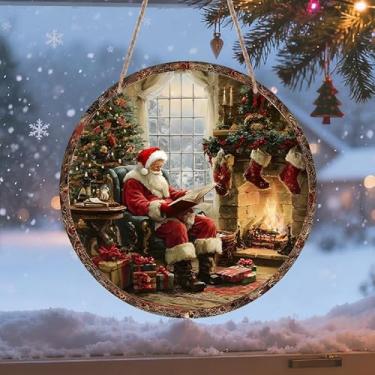 Imagem de Cartazes e impressões de parede de alumínio redondos planos 2D, adequados para cozinha, banheiro, escritório, decoração de casa de fazenda, presente para colegas de trabalho, irmão, irmãs, amigos