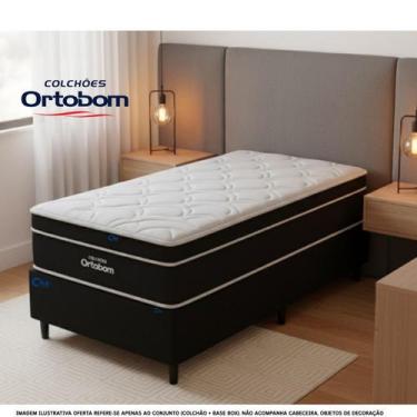 Imagem de Colchão Ortobom Molas Superpocket com Base Box Suede Blindada 88x188  