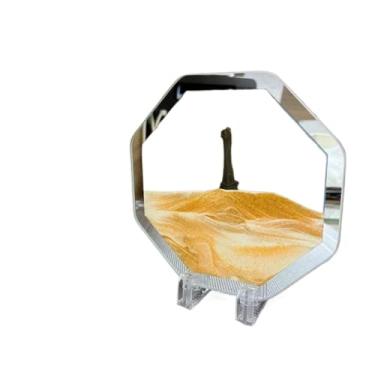 Imagem de Ampulheta Duna 3d Vidro Moving Sandscape Areia Movediça Diamante, Quadro Pintura Criativa.(LARANJA)