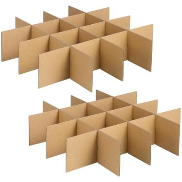 Imagem de SAFIGLE Kit Com 1 Conjunto de Divisórias de Papelão para Caixas de Vidro, Ideais para Transportar E Pratos. Materiais Reutilizáveis ​​para Embalagem de Vidro Na Cozinha E para Armazenamento.