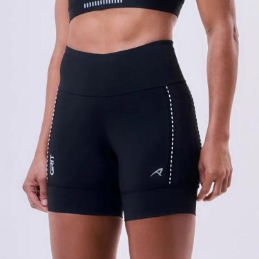Imagem de Bermuda De Corrida Alta Compressão 3 Bolsos Authen - Preto-Feminino