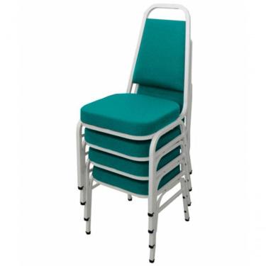 Imagem de Kit Com 4 Cadeiras Empilháveis Linha Hotel Plus Verde.