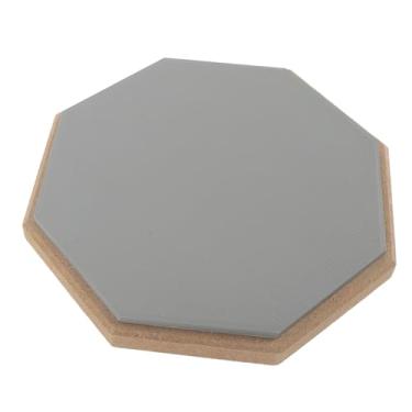 Imagem de Asixxsix Pad de prática de bateria, 8 polegadas, silencioso, antiderrapante e com amortecimento,versátil,em borracha de alta densidade,portátil,para iniciantes na prática de bateria (Cinza)