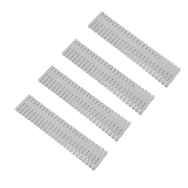 Imagem de Conjunto de divisor organizador de gaveta ajustável de 4 peças, divisórias de armazenamento de plástico para escritório, dormitório, casa