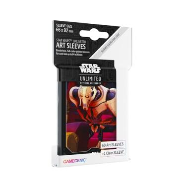 Imagem de Star Wars Unlimited General Grievous Art Sleeves - Officially Licensed Pack of 60 Art Sleeves and 1 Clear Sleeve, Optimized Size for Star Wars Unlimited and Other TCG and LCG Games, Made by Gamegenic