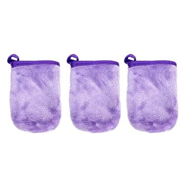 Imagem de Luvas De Removedores De Maquiagem De Flanela Conjunto De Panos De Limpeza Facial Ponta De Limpeza De Maquiagem De Toalha