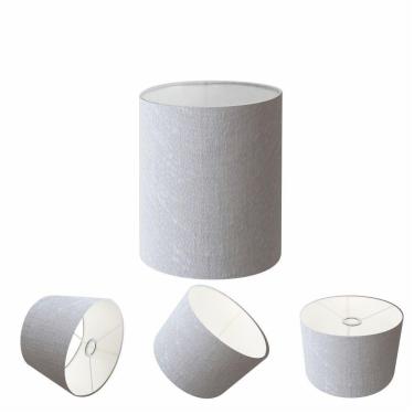 Imagem de Cúpula Abajur E Luminária Cilíndrica Vivare Cp-7001 ø13x15cm - Bocal Nacional Rustico-cinza