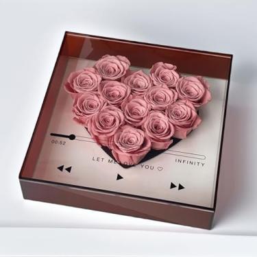 Imagem de Forever Roses Caixa de Rosas Preservadas Rosa Presente para Mãe Dia dos Namorados Aniversário de Casamento Presentes para Sempre Flores para Namorada Esposa Presentes para Ela Presentes de Aniversário