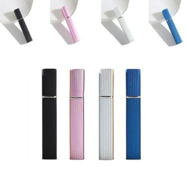 Imagem de Pacote com 4 frascos atomizador de perfume recarregável de 12 ml, névoa fina, à prova de vazamento, frasco de spray de perfume de viagem com interior de vidro para mulheres e homens, atomizador