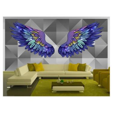 Imagem de Papel De Parede 3D Arte Asas Selfie Insta Cores 3,5M Tra260 - Você Dec