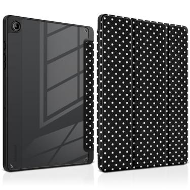 Imagem de MEEgoodo Capa para Samsung Galaxy Tab A9 Plus 27.9 cm 2024 2023 com suporte para caneta S, capa para tablet com revestimento traseiro de acrílico transparente + suporte de três dobras + despertar