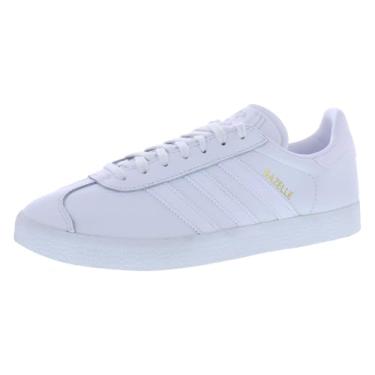 Imagem de adidas Tênis masculino Gazelle Indoor, Core White/Shell White, 36