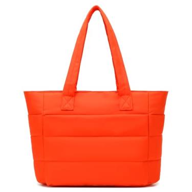 Imagem de Covelin Bolsa feminina leve e fofa, espaçosa, versátil e prática para carregar todos os dias, Laranja