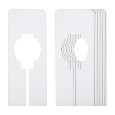 Imagem de PATIKIL Divisores de roupas para pendurar roupas, pacote com 10 divisórias retangulares de tamanho de rack de roupas, etiquetas em branco, separador retangular para armário, branco
