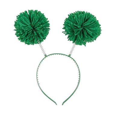 Imagem de Fun Express Boppers de cabeça de plástico verde Team Spirit Pom-Pom de 9,8 cm x 11,5 cm - 6 peças