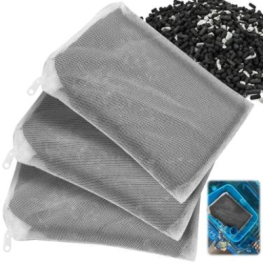 Imagem de Pacote com 3 sacos de mídia de filtro para aquário misto Pro-C de 227 g (carvão ativado + zeólita) para peças de filtro Penn-Plax Cascade, também serve para recipientes Eheim ECCO, Eheim Pro/Pro II