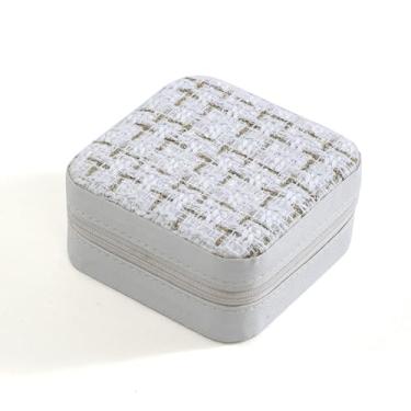 Imagem de Estojo de joias de viagem, mini porta-joias portáteis, organizador pequeno para anéis, brincos, pingentes, colares