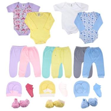Imagem de Kit 21 Peças Maternidade Roupa De Bebê - Batutinhas Baby, P, Azul, Men