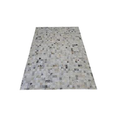 Imagem de Tapete de Couro Natural Vaca 2,00 x 1,50m (Cinza Salino Preto)