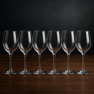 Imagem de Taça de Vinho 370ml em Cristal Titanium – Jogo com 6 Unidades – Alta Resistência, Transparência Premium – Ideal para Vinho Tinto e Branco – Acabamento Fino e Elegante