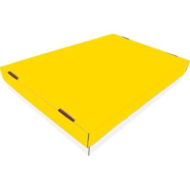 Imagem de Caixa organizadora montável 34x24x5 cm (amarelo canário fundo branco 50)