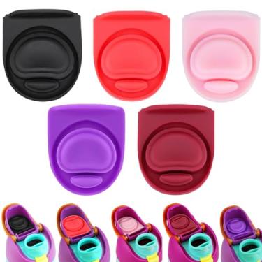 Imagem de ZUGHXMS 5 peças de rolha de substituição de vedação de borracha compatível com Owala FreeSip, junta superior de tampa de silicone para Owalla 16/24/25/32/1,134 g, peças de plugue reutilizáveis para